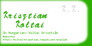 krisztian koltai business card