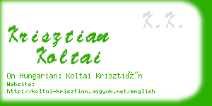 krisztian koltai business card